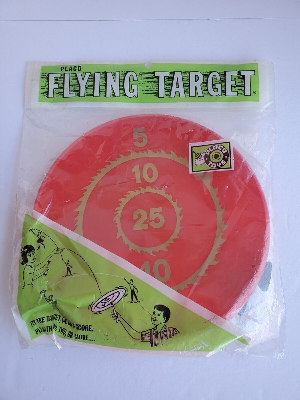 Vintage Placo Toys Flying Target Dart Game Circa 1968 New In Original Packaging.